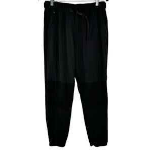 ALO Sweatpants Womens Black Jogger Pants Side Release Buckle Belt Ankle size M